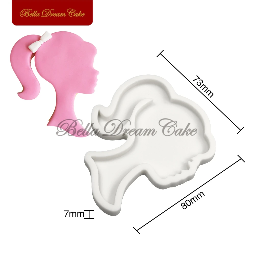 3D Fashion Girl Design Silicone Mold Chocolate Fondant Cupcake Mould DIY Clay Resin Model Cake Decorating Tools Kitchen Bakeware silicone mold flower silicone mould
