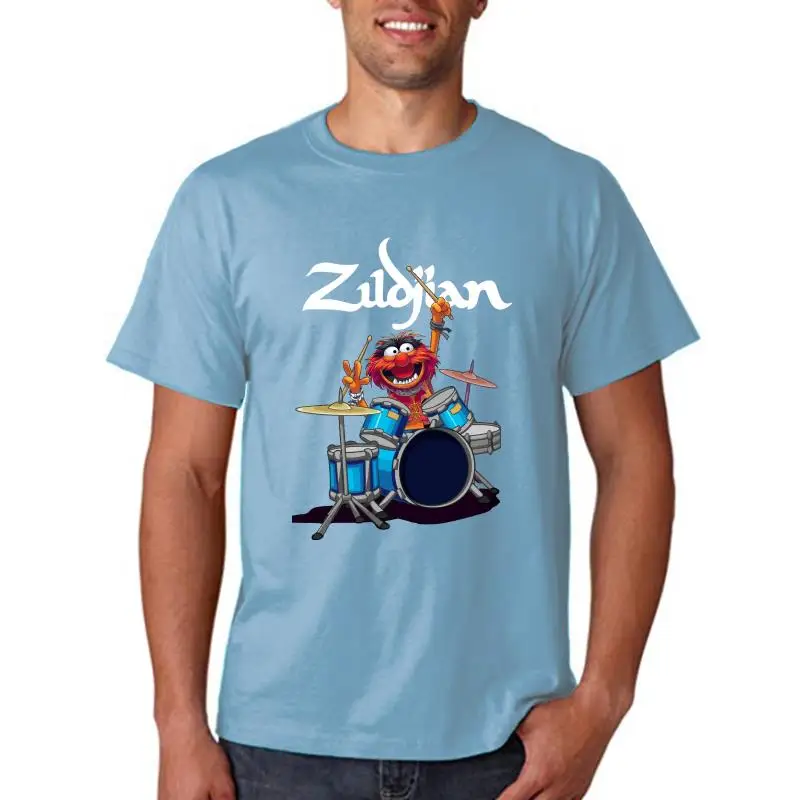 The Muppet Show Zildjian Drums Cotton T-Shirt Uomo Nero Tutte Le Taglie