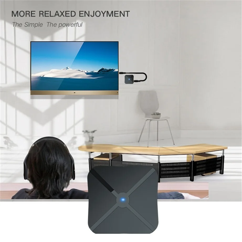 Bluetooth 5.0 Receiver Transmitter Audio Music Stereo Wireless BT 5.0 Adapter RCA 3.5Mm AUX Jack For Speaker TV Car PC