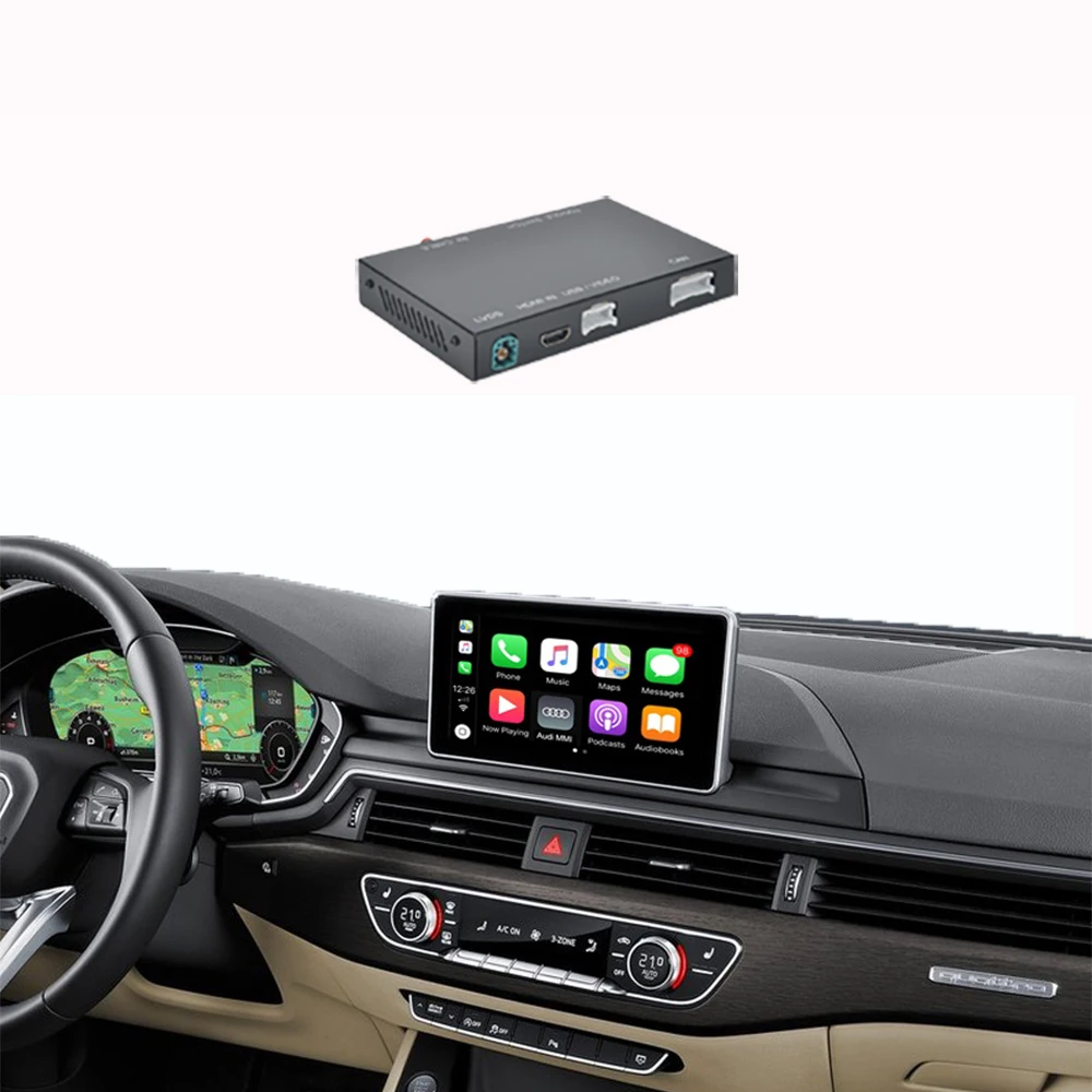 

Беспроводной автомобильный интерфейс Carplay Android для MIB и MIB2 CarPlay для Audi A3/A4/A5/Q2/Q5/с зеркальным соединением AirPlay, автомагнитола