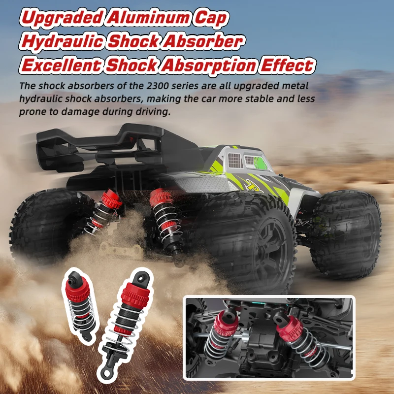 1:16 70KM/H Or 50KM/H 4WD RC Car With LED Remote Control Cars High Speed Drift Monster 4x4 Truck for Kids Toy 2300PRO 2300MAX 4