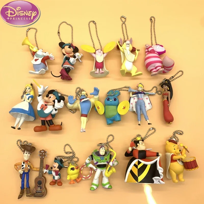 

Disney Cartoon Figure Cute Kawaii Mickey Minnie Pooh Peejay Mr White Rabbit Doll Figure Model Toy Pendant Collection Decoration