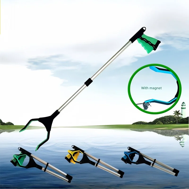Portable Elderly Grabbing Tool Foldable Litter Reachers Pickers, Lightweight Extender Hand Tools Cleaning Sanitation Tongs