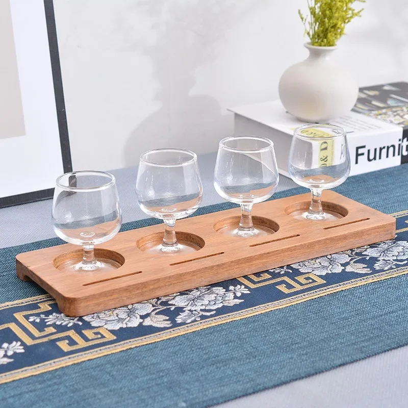 Beer Tasting Flight Sampler Boards Wood bamboo Serving Tray Scotch Flight Serving Tray For Bar, Brewery, Gifts, Party, Education 4