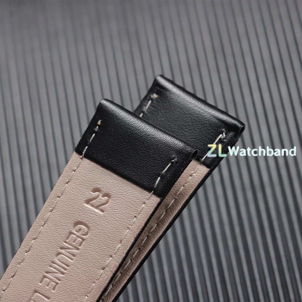 Vintage Calfskin Leather Watch Band with Pin Buckle - Silver, Black, Gold, and Rose