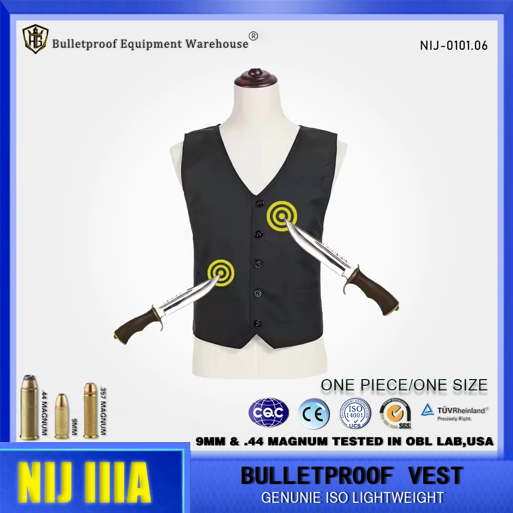Concealed NIJ IIIA Aramid Bulletproof Vest Fully Covered With PE Material Light And Flexible Full Protection Bulletproof Armor motorcycle armor,motorcycle body armor,body protector,motorcycle armor vest