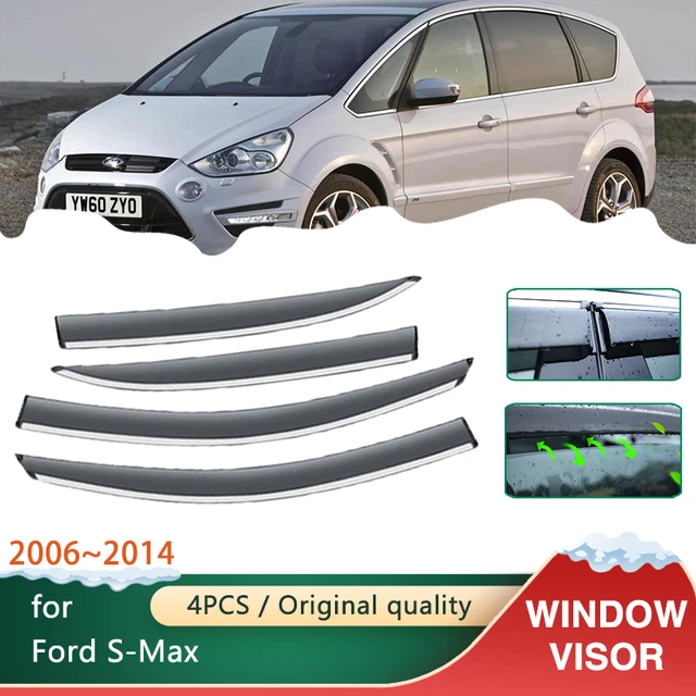 Visières de vitres latérales de voiture pour Ford, pare-soleil, pare-pluie,  pare-fumée, déflecteur, accessoires AwO2, Ford S-Max, S Max, SMax MK1 2006  ~ 2014, 2011 - AliExpress