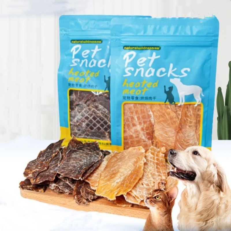 Puppy snack Large Capacity 400g Dog Snack Puppy Feed Pet Snacks Baked Chicken Breast Duck Breast Dried Pure Meat No Additives