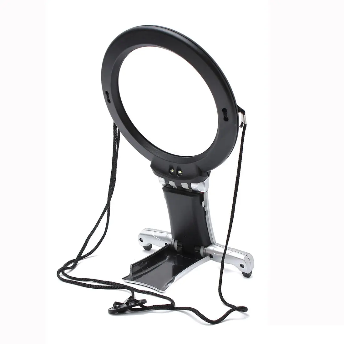 2 LED Hands Free Loupe Lighted Magnifying Glass Neck Hanging/Desktop Style  Tool for Seniors Sewing