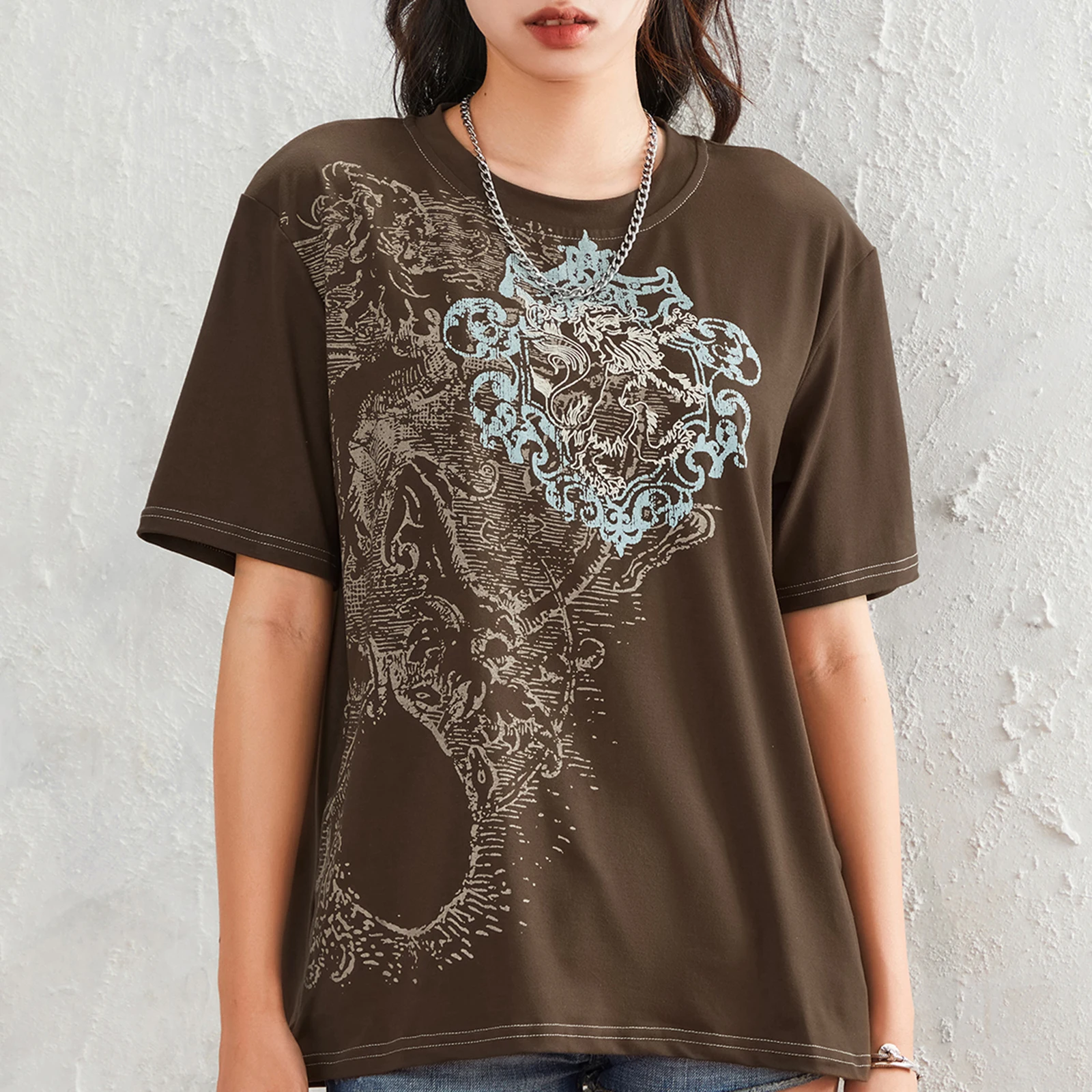 

Рубашки с коротким рукавом Y2k Grunge, винтажные готические топы с принтом, пуловер оверсайз, футболки, топы, уличная одежда