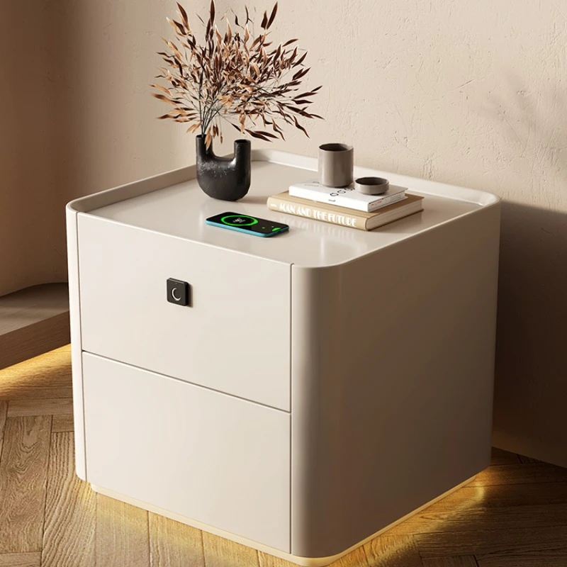 

Smart Drawers Nightstands Storage Nordic Modern Bedroom Nightstands Living Room Luxury Mesitas Noches Bedroom Furniture SR50NS