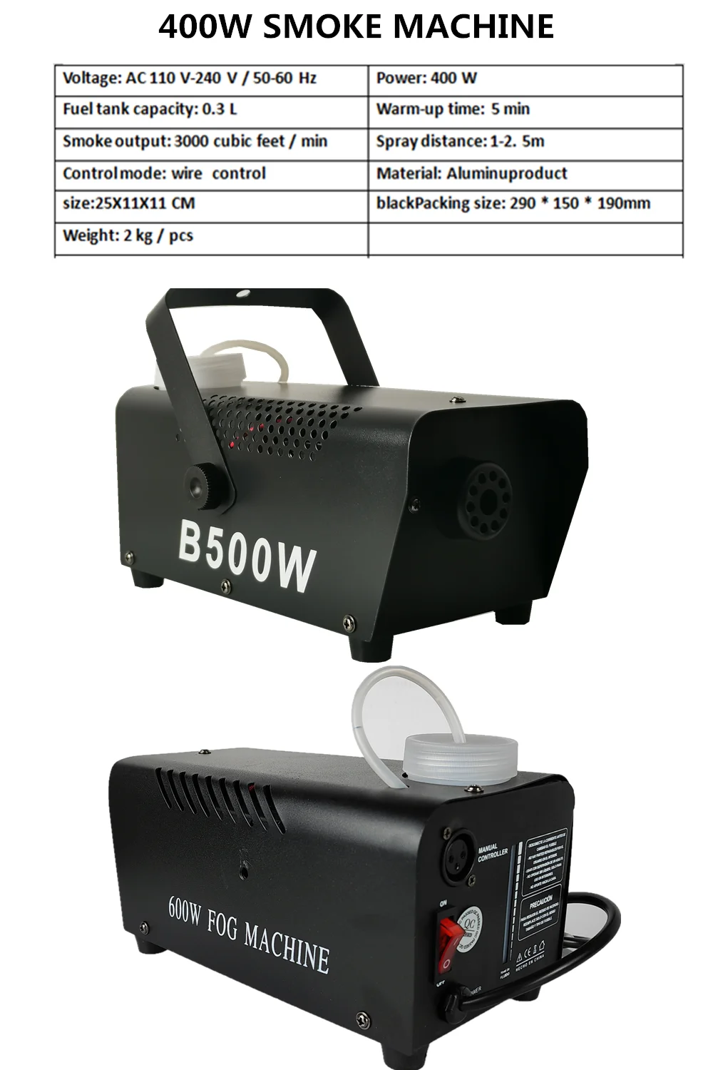 Mini machine à fumée 400W - Party Sound & Light PARTY-SM400 - Cdiscount TV  Son Photo