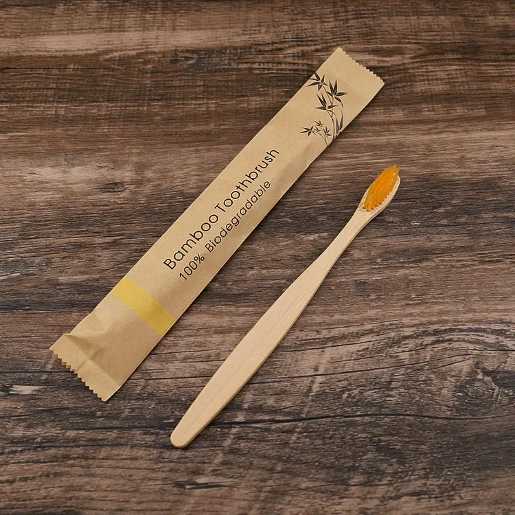 Eco Friendly Bamboo Toothbrushes Soft Bristle Adult Pack Of 100_voghion.com