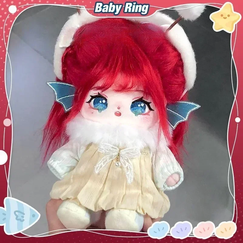 

Cosmile No Attributes Mermaid Princess Muisa Fairy Red Hair Wig Stuffed Plushie 20cm Plush Toy Doll Body Toy Sa BA