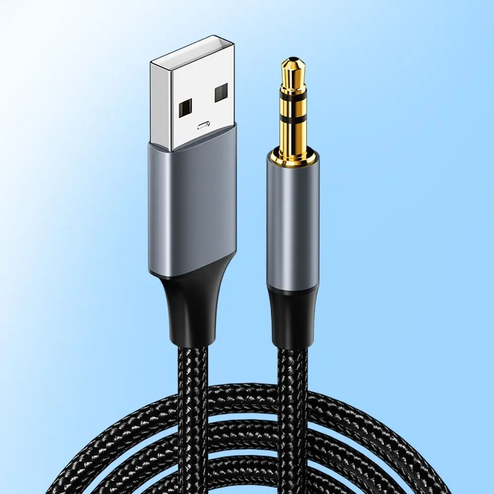 Universal USB to 3.5mm Audio AUX Adapter Cable for Headphones and Speakers