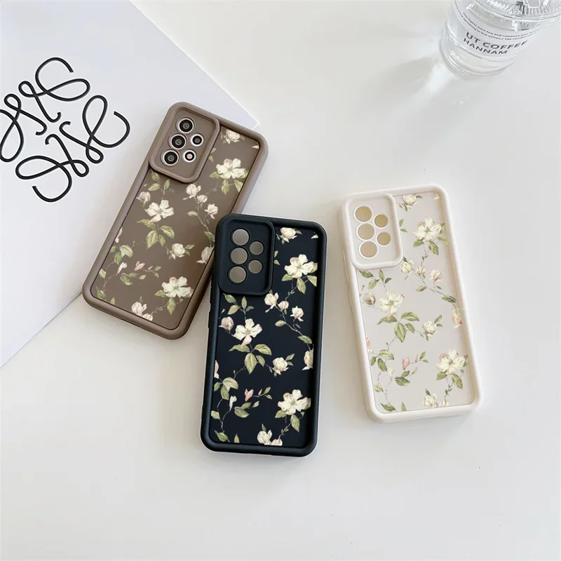 Silicone Leaves Flower Design Phone Case