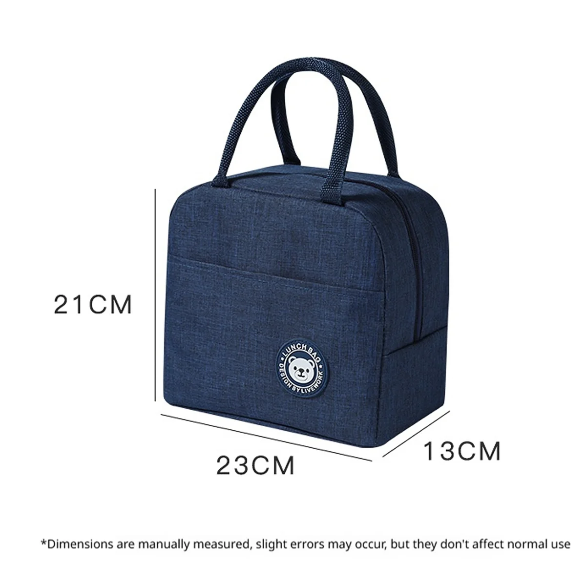 Spacious Waterproof and Oil-Resistant Tote with Insulated Lunch Bag