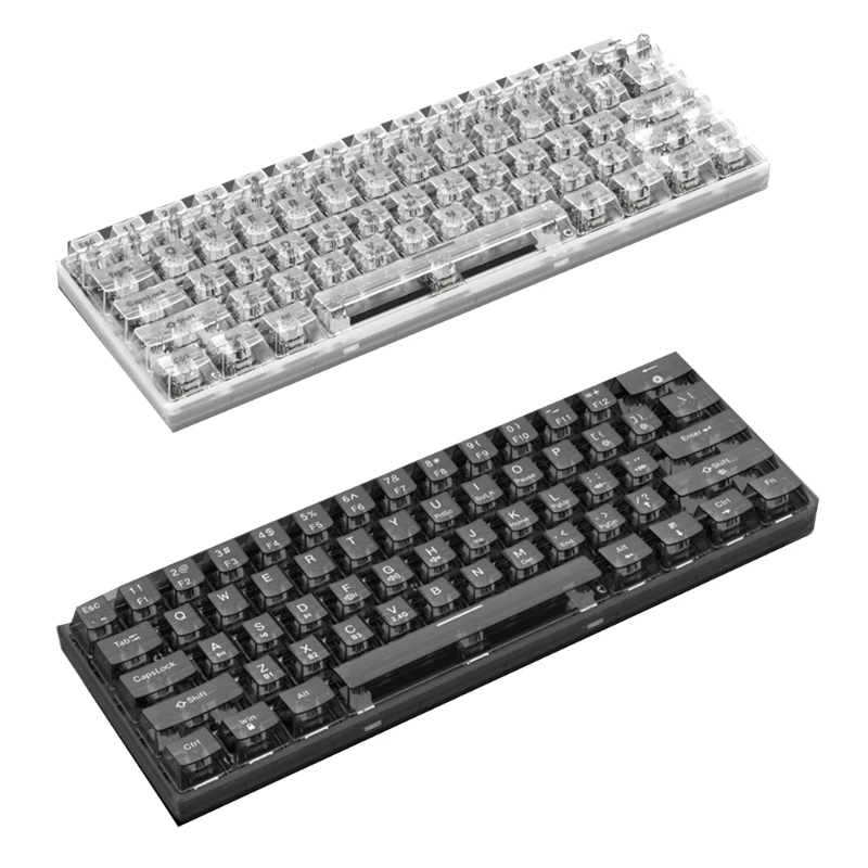 

Bluetooth-compatible 2.4G Wireless USB Wire 3 Modes Mechanical Keyboard C1FD