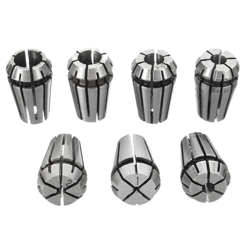 7Pcs ER11 1-7mm Spring Collets with ER11A 5mm Motor Shaft Holder Extension Rod
