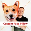 Customized 3D Human/ Animal Face Pillows,Hot Funny Head Pillow,Personalized Woman Pillow,Pet Loss Memorial Gift,Pet Lover Gift 5