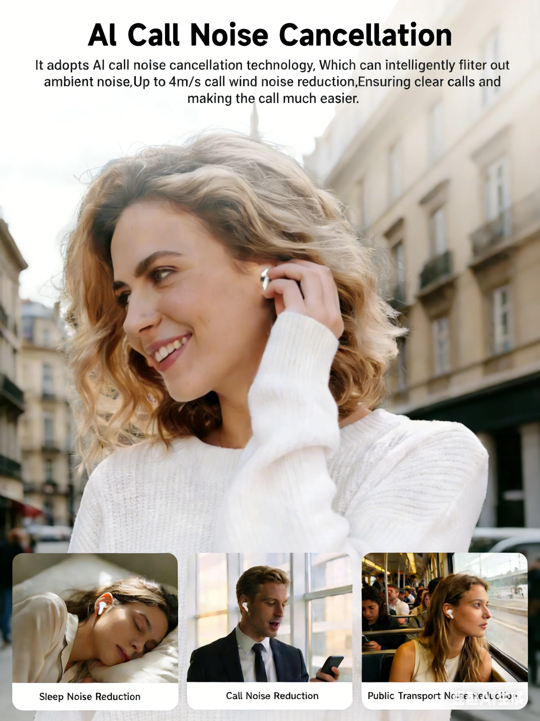 Honor X7e active ANC-Kopfhörer, 38h Akku, Dual Connect, BT5.4, niedrige Latenz, Spatial Audio, IP54, Halb-In-Ear – Detail 6