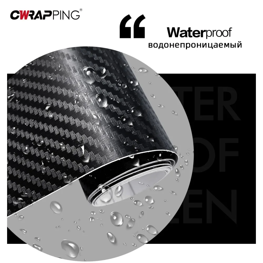127cm 3D Carbon Fiber Vinyl Wrap Car Exterior Protection Motorcycle Waterproof Vinyl Auto Styling Film for Cars Accessories