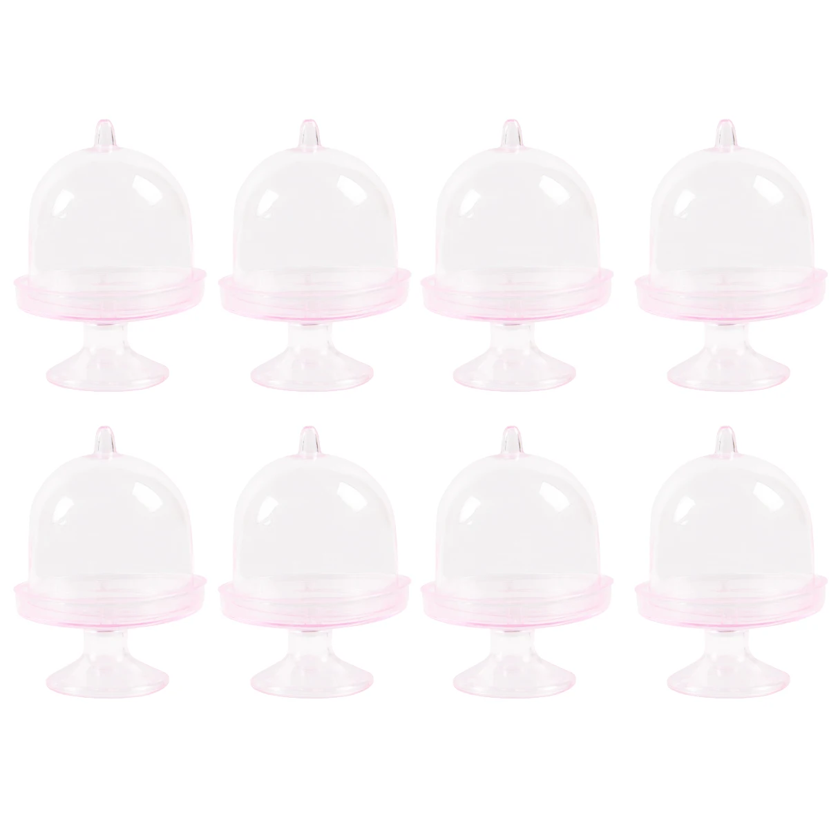 10PCS Transparent Mini Cake and Candy Stands, Cupcake Display Trays with Clear Plastic ... - SKU TMCS1000 - UGI Packaging