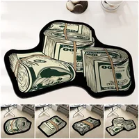 Creative Money Shaped Carpet Personality Imitation Money Rug Dollar Rug for Bedroom Irregular Art Floor Mat Door