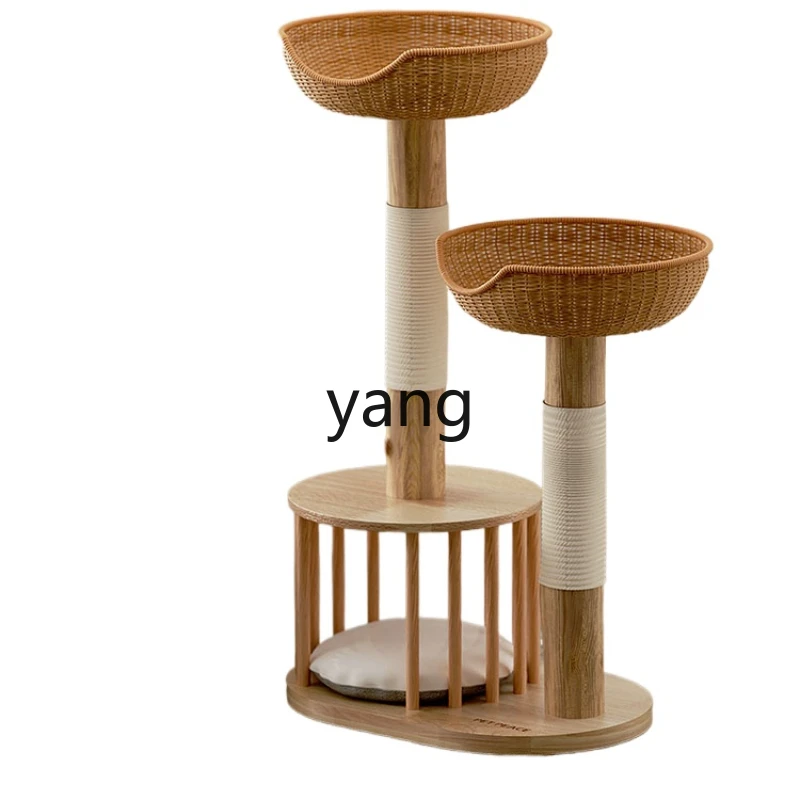 

CX Solid Wood Does Not Cover an Area of Cat Climbing Frame Scratch Board Rattan Trunk Small Apartment Cat Climber