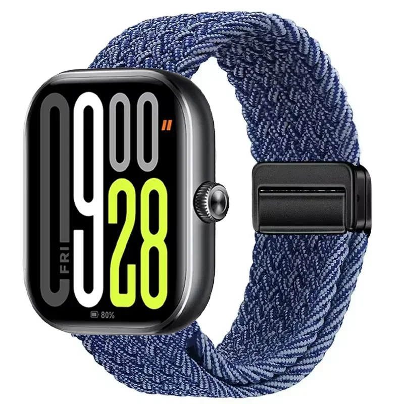 Nylon Braided Magnetic Buckle Adjustable Loop Strap Bracelet in Breathable Design