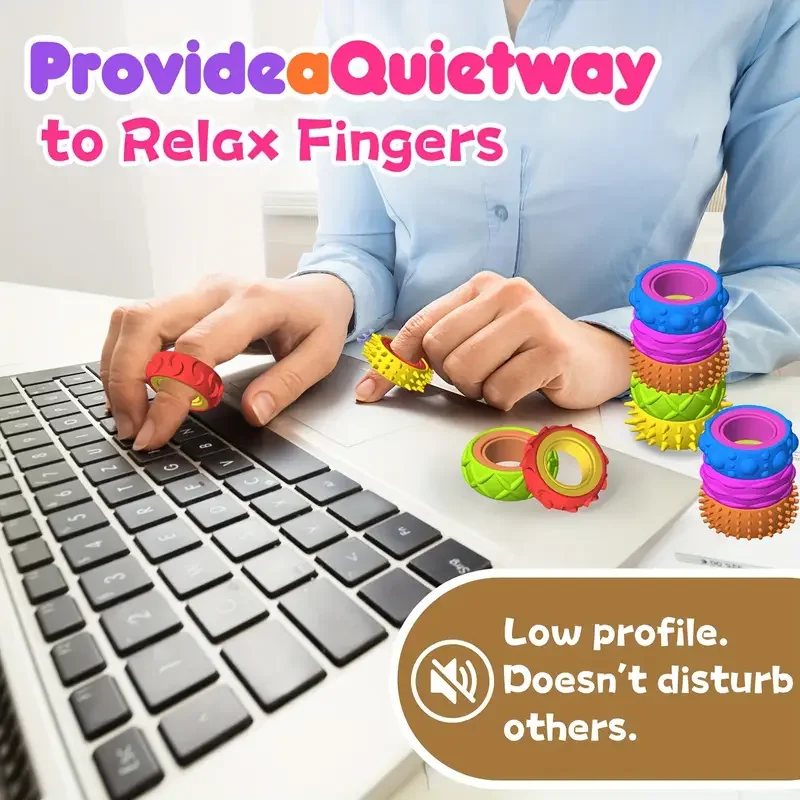 Rotating Sensory Fidget Ring for Stress Relief and Focus