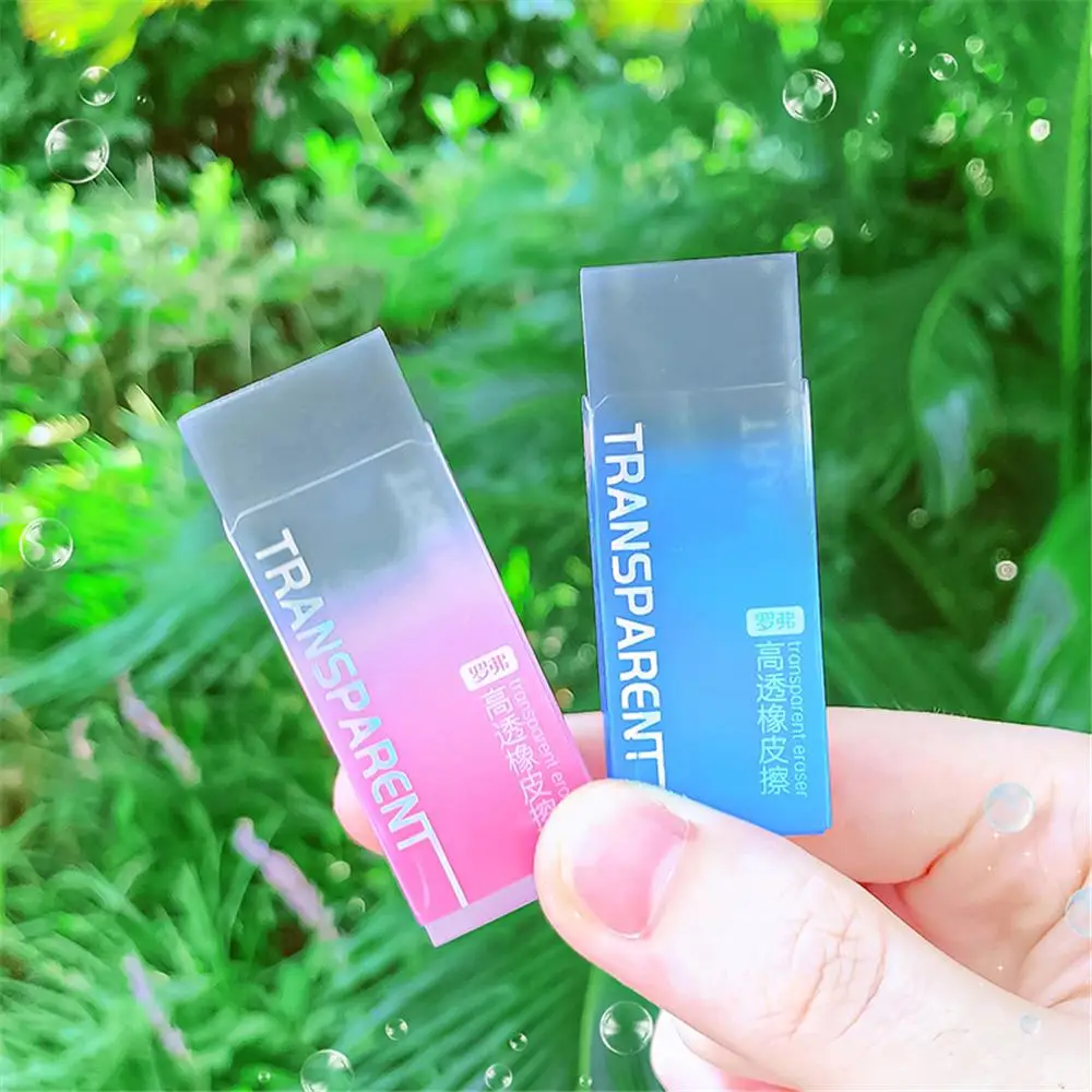 أدوات مكتبية جمالية كاواي هدية مدرس المدرسة اللوازم المكتبية الفصول الدراسية العودة إلى المدرسة محايات شفافة مطاطية لطيفة