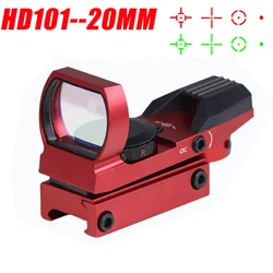 Premium Red Dot Sight - Hunting Collection Optics Reflex Holographic Scope with 4 Reticle Options (HD101 - RED - 20MM)