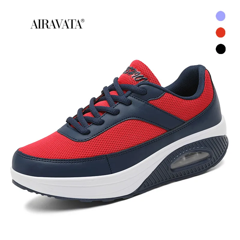 

Spring Women Casual Shoes Outdoor Lace-up Platform Sneakers for Female Mesh Breathable Leisure Shoes Fashion Large Size 35-42