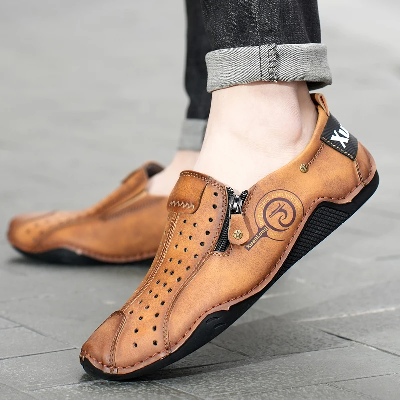 Zapatos Ligeros Para Caminar - Transpirables, De Piel, Ideales Para Patineta Y Uso Casual