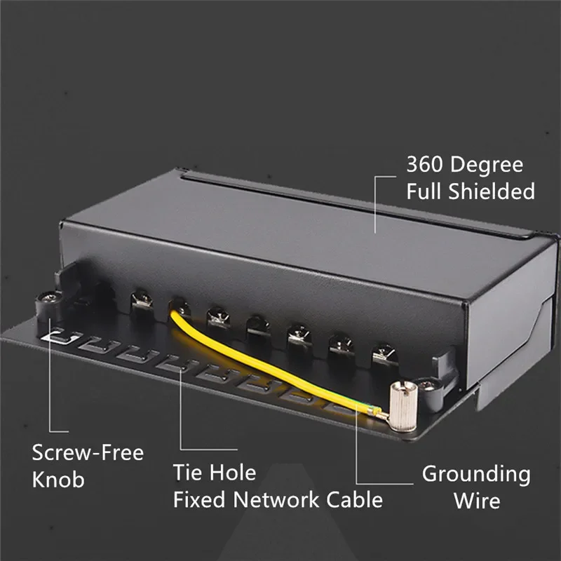 8 Port 12 Ports Empty Blank Patch Panel Keystone Enclosure Box Shielded For  Rj45 Keystone Jack Sockets Desktop Wall Mount - Pc Hardware Cables &  Adapters - AliExpress