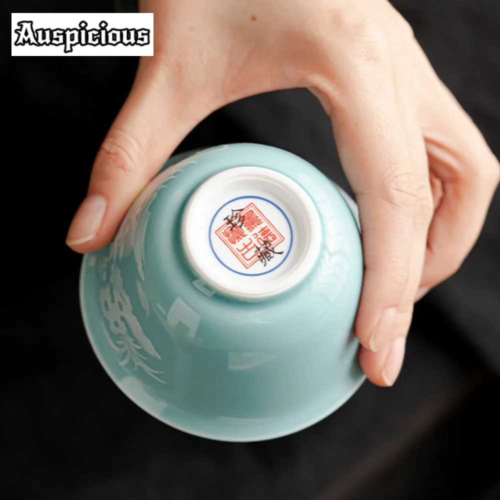 Chinese Handmade Flower Stacking Gaiwan Tea Tureen 120ml Chinese Set Ornaments Household Tea Brewing Cover Bowl