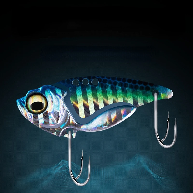

Luya bait fake bait vibration long throw trembling swimming metal bait Sequin freshwater cockmouth bass chicken claw hook