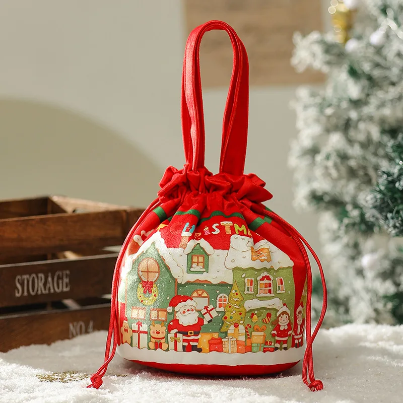 Christmas Candy Gift Bags with Flannel Material for Festive Season