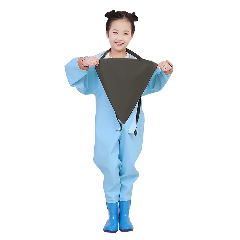 Children Fishing Wader Kids Pant With Rain Boots Child Playing Sand Pants Water Sports Trousers Garden Beach Playing Jumpsuit