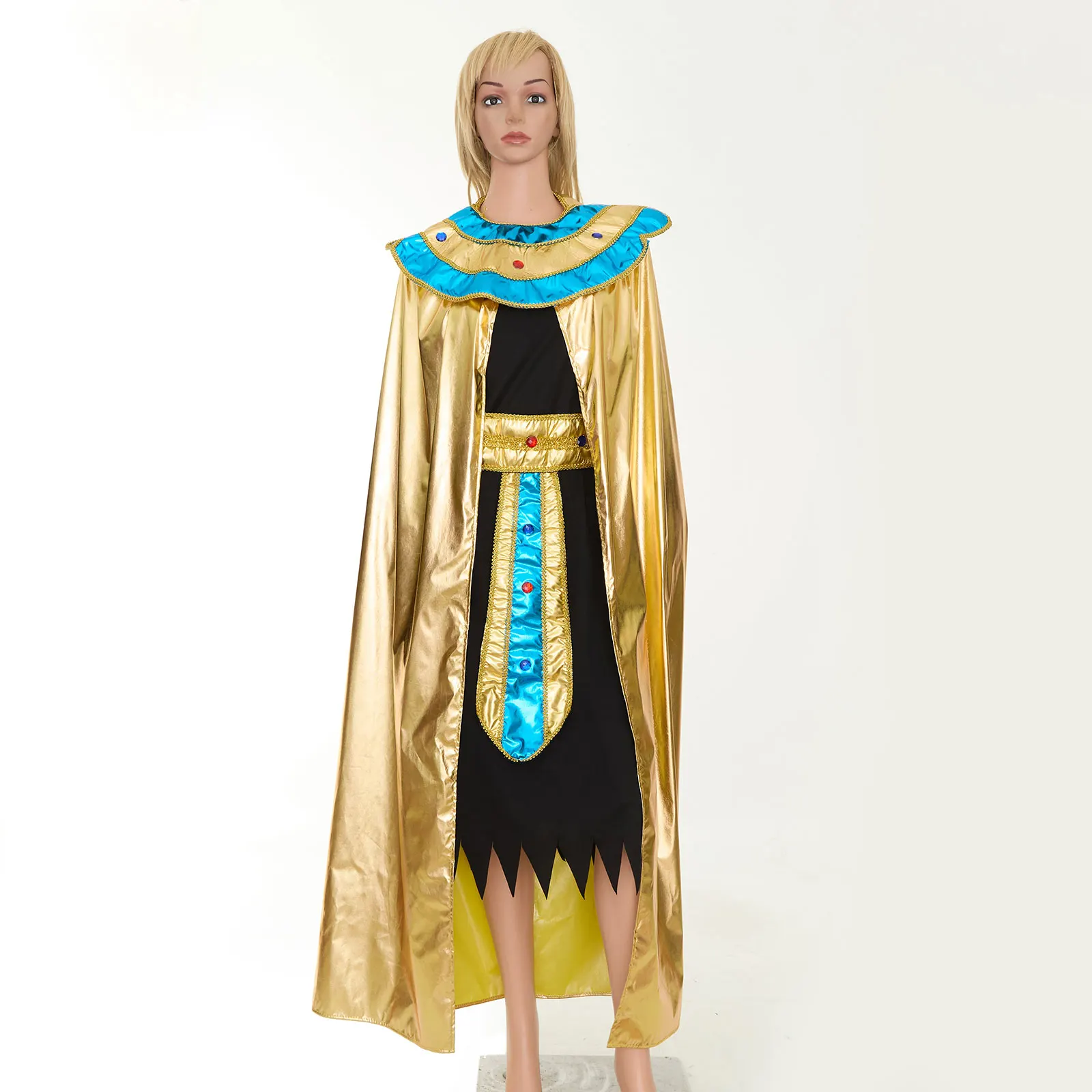 Set Costume Egiziano Cintura, Collare E Bracciali Per Halloween - Technical View