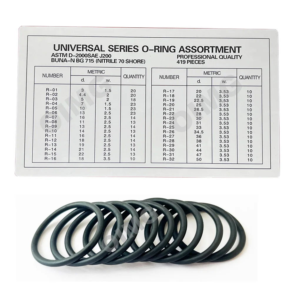 Glarks Kit O-Ring Metrici - 423 Pezzi In Gomma NBR + 4 Ganci Per Rimozione - Foto 9