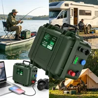 Batterie LiFePO4 12V 100Ah 200Ah 140Ah 24V LFP Portable USB PD 6000+ Cycles Bluetooth BMS pour Bateau Batterie Lithium 12.8V Stock UE 3