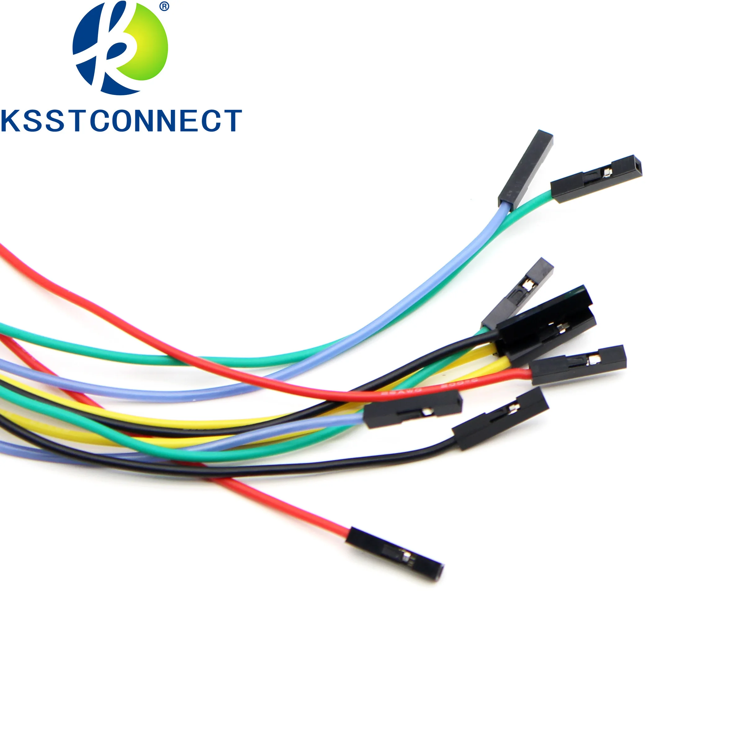 브레드보드 실리콘 듀폰 점퍼 케이블 암수-26AWG 악어 클립 와이어, 오실로스코프 로직 분석기 DIY 케이블 키트