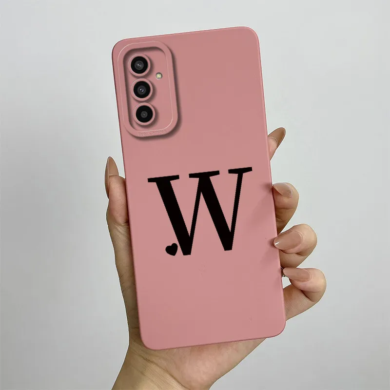 Cute Initial Letters Full Protection Shockproof Soft Silicone Phone Case