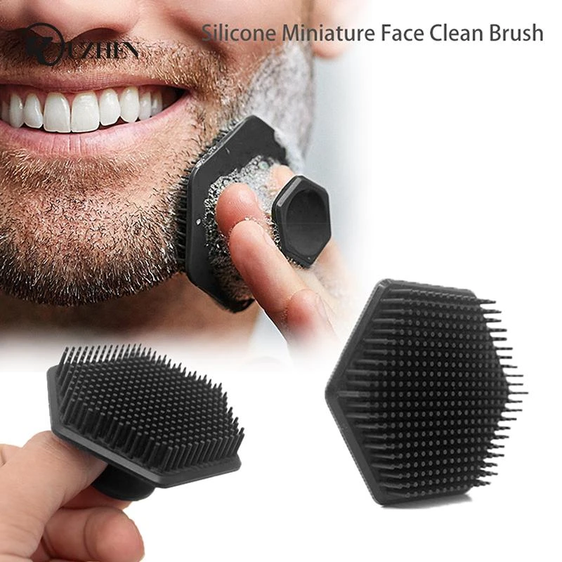 Men Facial Cleaning Scrubber Silicone Miniature Face Deep Clean Shave Massage Face Scrub Brush