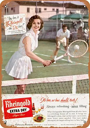 

Metal Sign - 1958 Madelyn Darrow for Rheingold Beer - Vintage Look