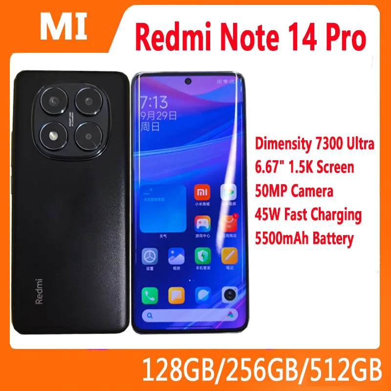Xiaomi Redmi Note 14 Pro 5G 128GB/256GB/512GB Dimensity 7300-Ultra