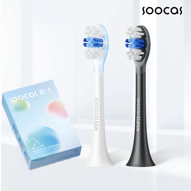 

Original SOOCAS Sonic Electric Replace Toothbrush Head Soocas Full Range of Universal Soft Brush heads Vacuum Packaging