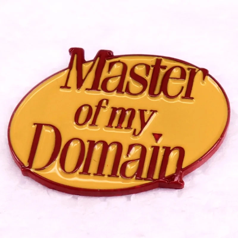 

Seinfeld TV Series The Contest Badge Master Of My Domain Enamel Pins Brooch Gift Jewelry Accessories A Gift For A Friend